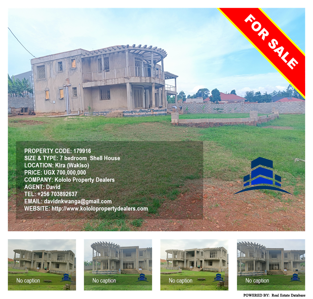 7 bedroom Shell House  for sale in Kira Wakiso Uganda, code: 179916