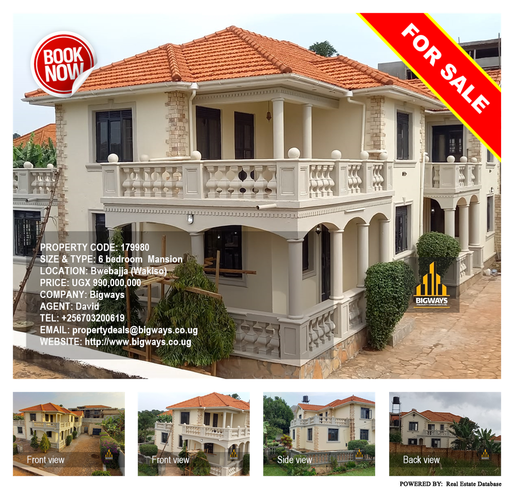 6 bedroom Mansion  for sale in Bwebajja Wakiso Uganda, code: 179980
