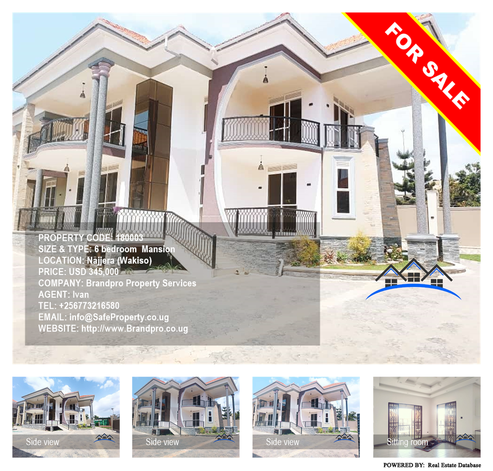 6 bedroom Mansion  for sale in Najjera Wakiso Uganda, code: 180003