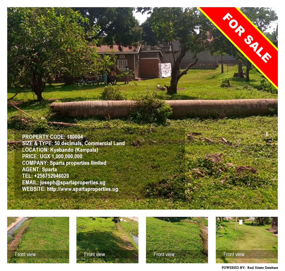 Commercial Land  for sale in Kyebando Kampala Uganda, code: 180004