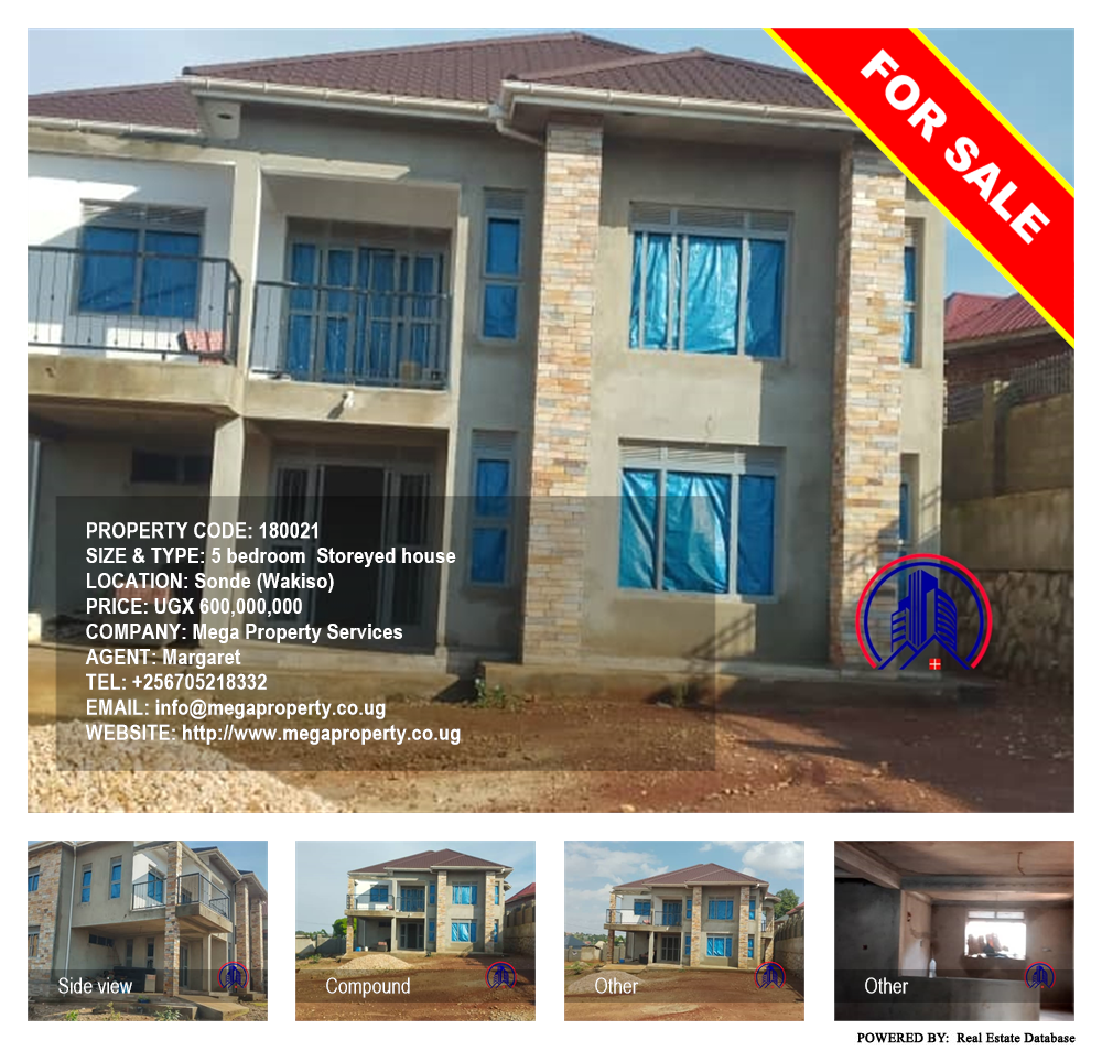 5 bedroom Storeyed house  for sale in Sonde Wakiso Uganda, code: 180021