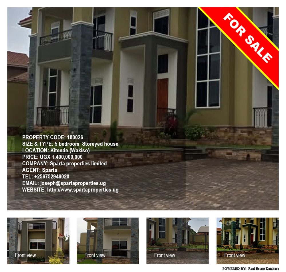 5 bedroom Storeyed house  for sale in Kitende Wakiso Uganda, code: 180026