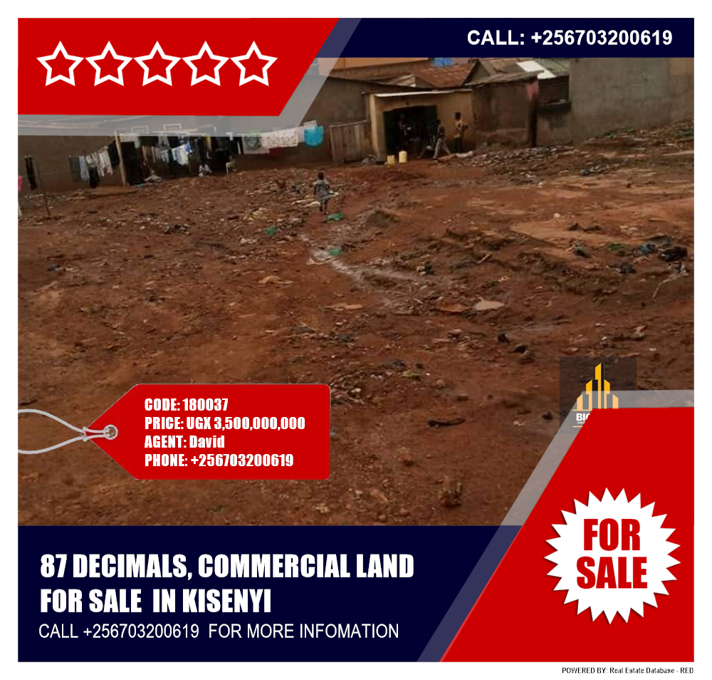 Commercial Land  for sale in Kisenyi Kampala Uganda, code: 180037