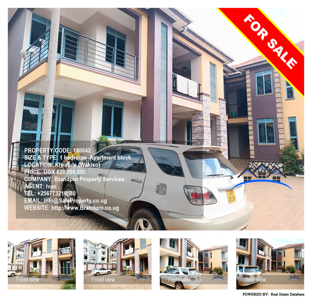 1 bedroom Apartment block  for sale in Kiwaatule Wakiso Uganda, code: 180042