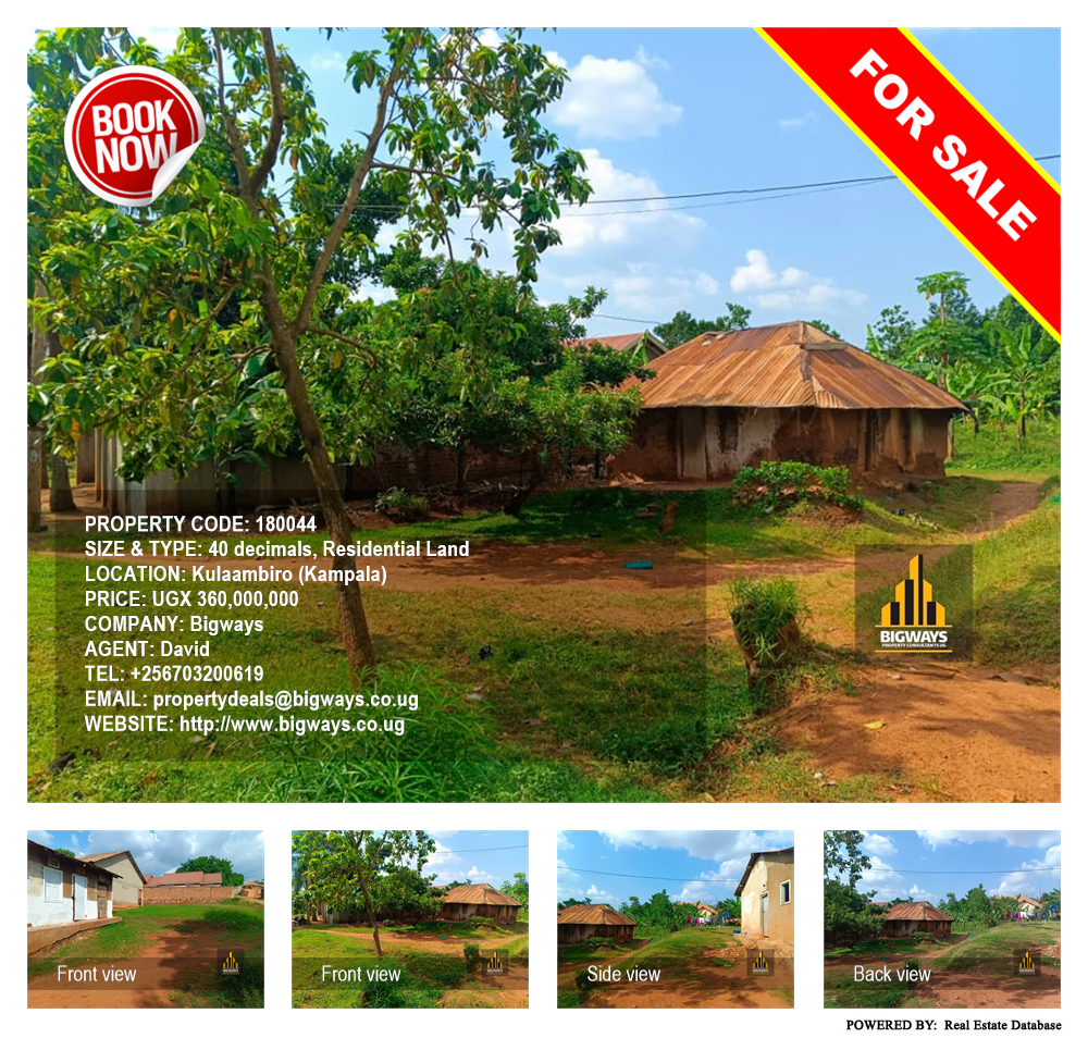 Residential Land  for sale in Kulambilo Kampala Uganda, code: 180044