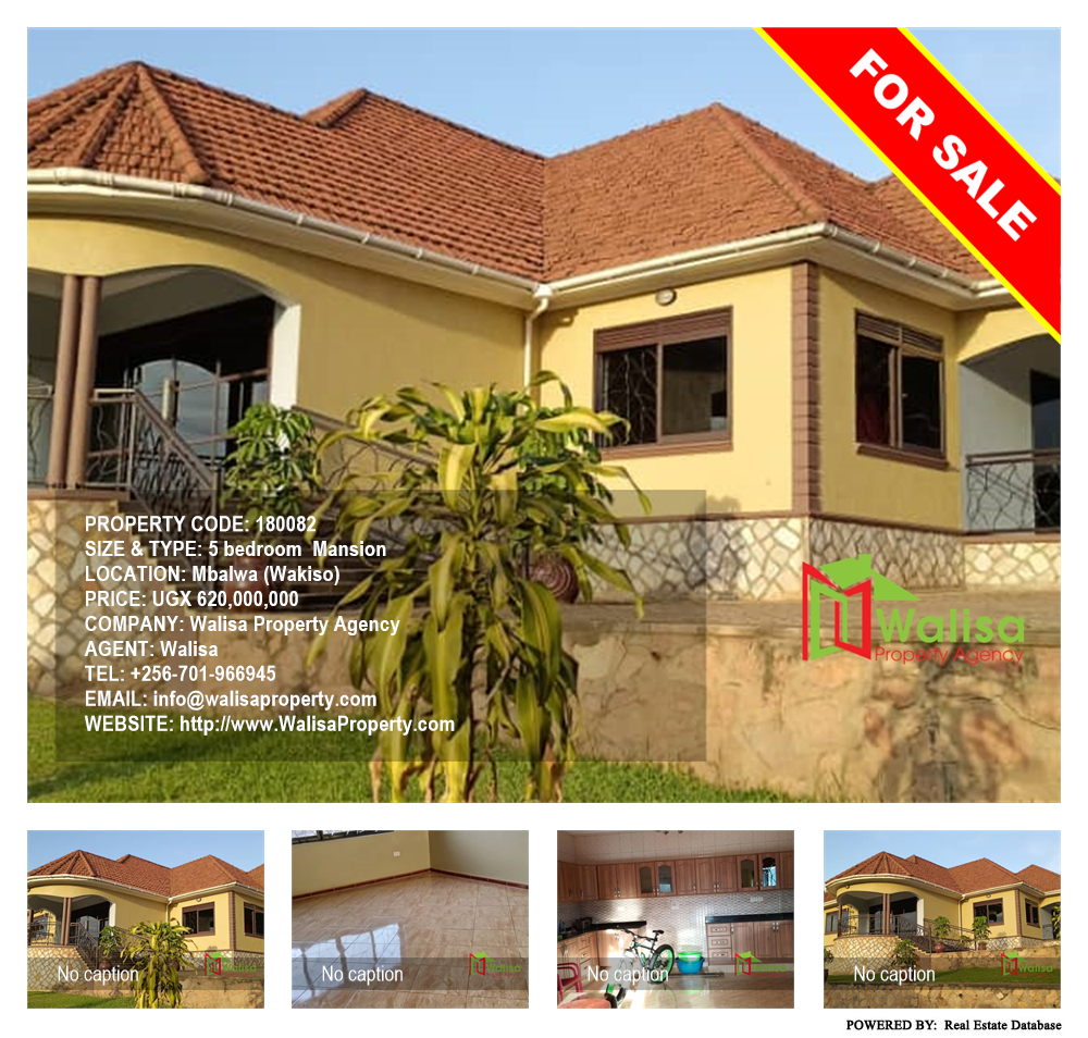 5 bedroom Mansion  for sale in Mbalwa Wakiso Uganda, code: 180082
