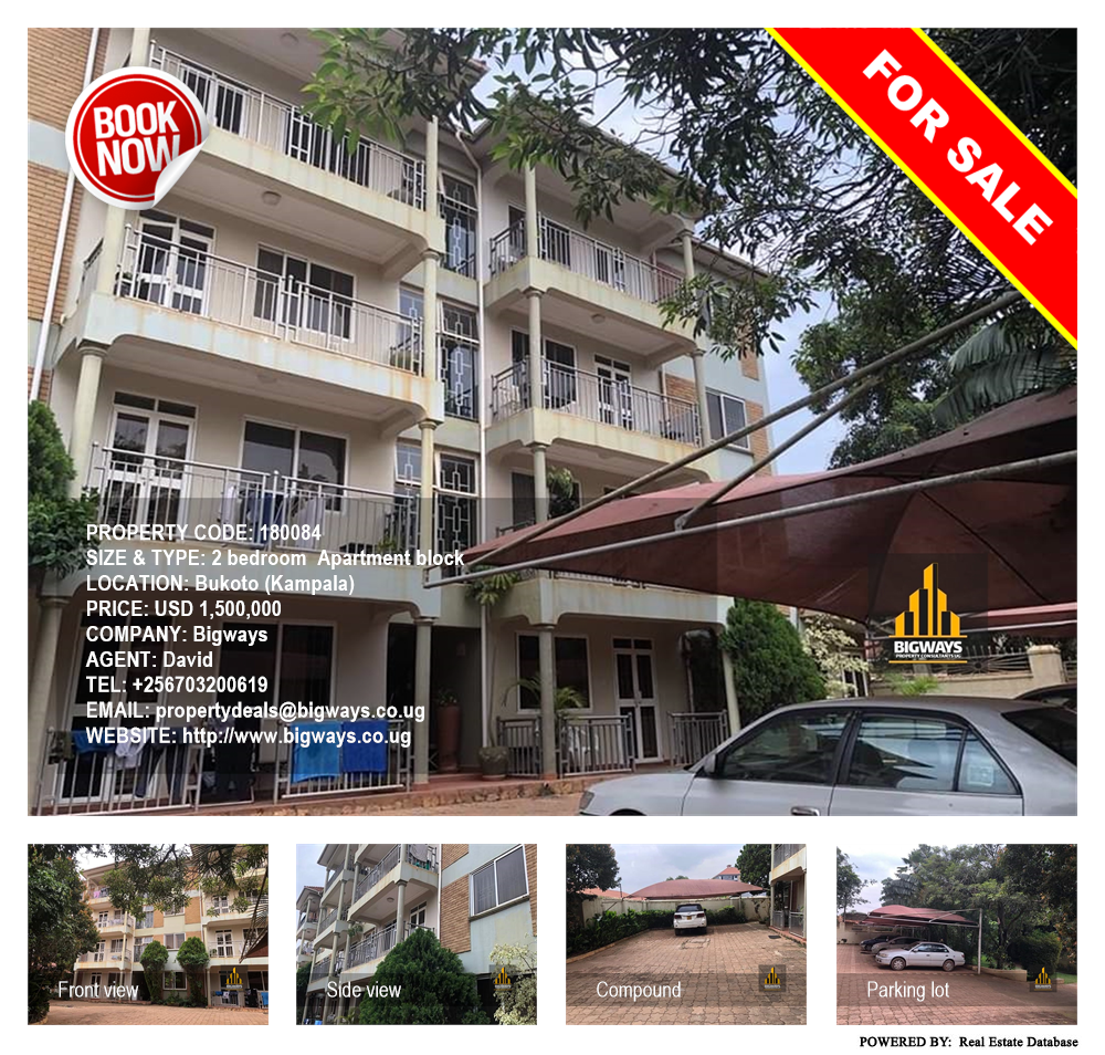 2 bedroom Apartment block  for sale in Bukoto Kampala Uganda, code: 180084