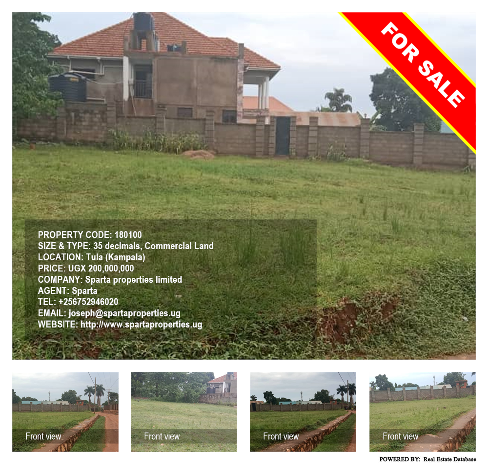 Commercial Land  for sale in Tula Kampala Uganda, code: 180100