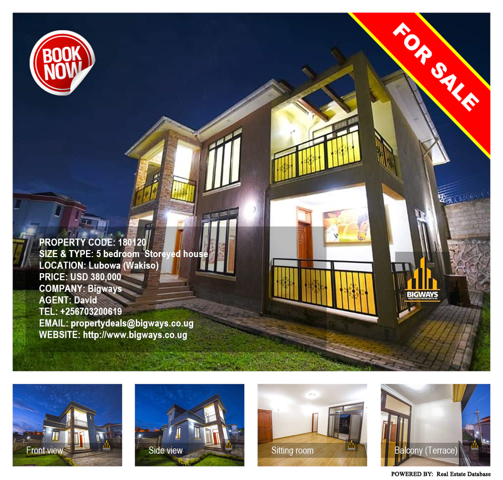 5 bedroom Storeyed house  for sale in Lubowa Wakiso Uganda, code: 180120
