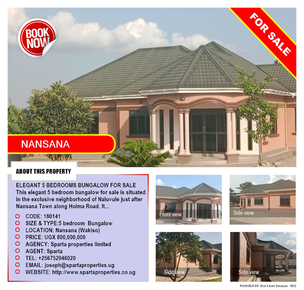 5 bedroom Bungalow  for sale in Nansana Wakiso Uganda, code: 180141