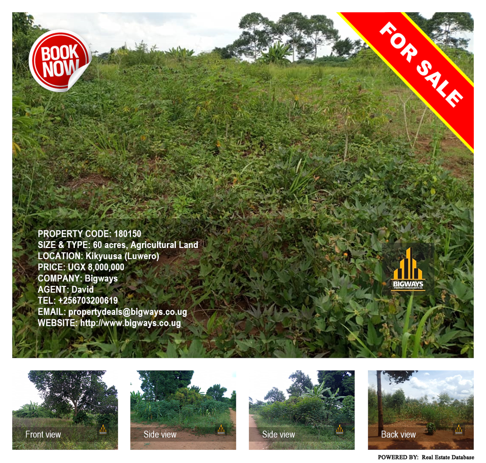 Agricultural Land  for sale in Kikyuusa Luweero Uganda, code: 180150