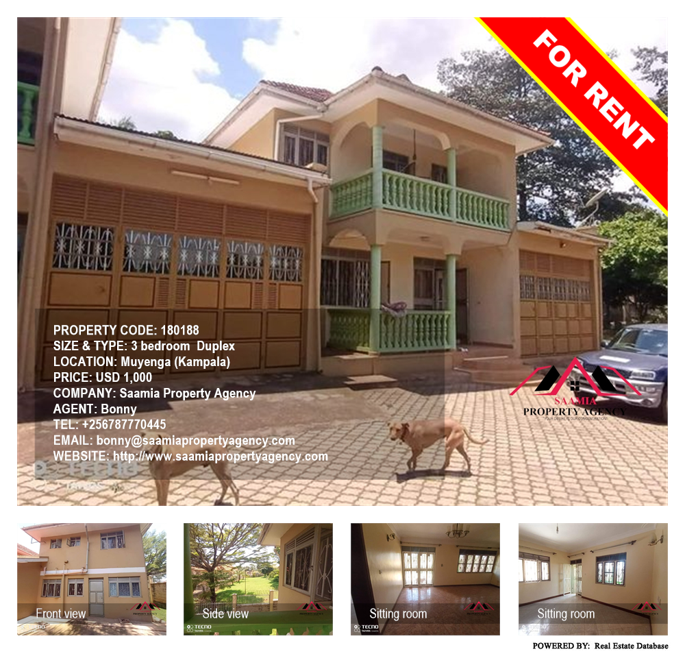 3 bedroom Duplex  for rent in Muyenga Kampala Uganda, code: 180188