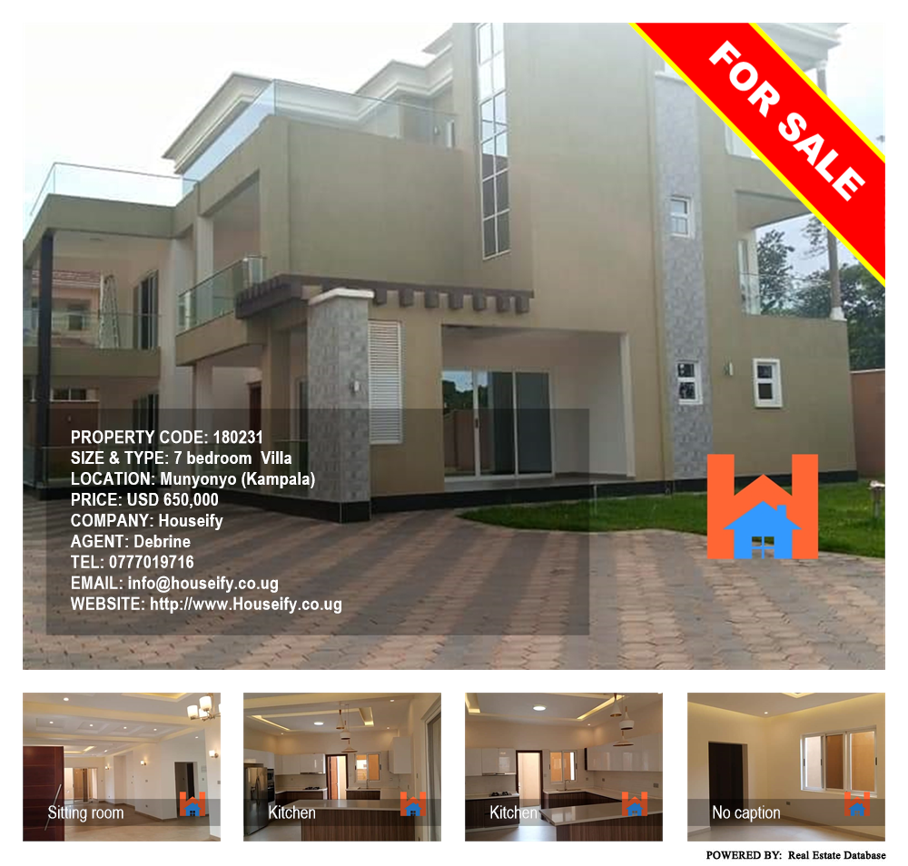 7 bedroom Villa  for sale in Munyonyo Kampala Uganda, code: 180231