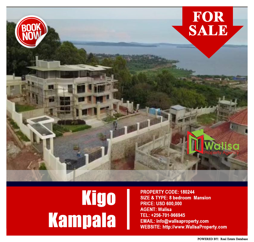 8 bedroom Mansion  for sale in Kigo Kampala Uganda, code: 180244