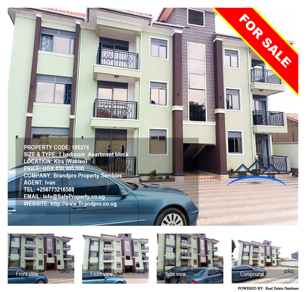 1 bedroom Apartment block  for sale in Kira Wakiso Uganda, code: 180274