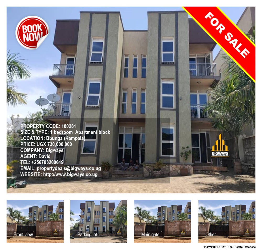 1 bedroom Apartment block  for sale in Bbunga Kampala Uganda, code: 180281