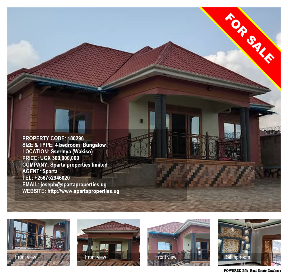 4 bedroom Bungalow  for sale in Sserinya Wakiso Uganda, code: 180296