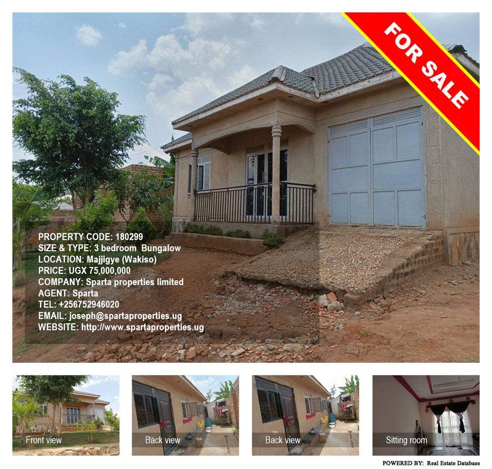 3 bedroom Bungalow  for sale in Majjigye Wakiso Uganda, code: 180299