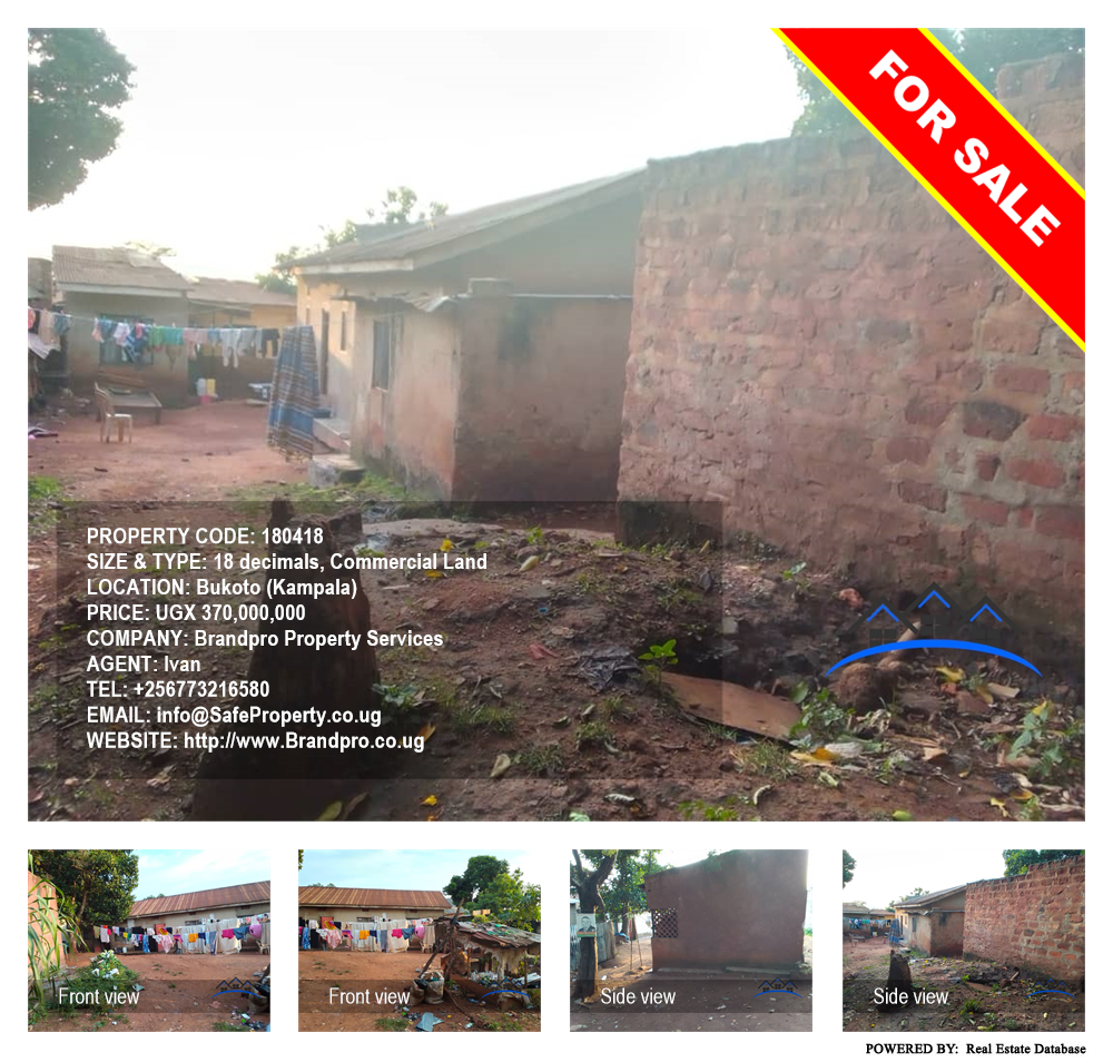 Commercial Land  for sale in Bukoto Kampala Uganda, code: 180418
