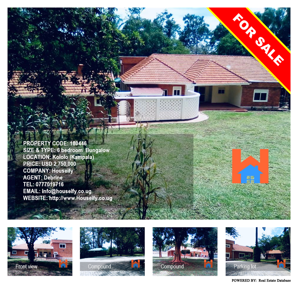 6 bedroom Bungalow  for sale in Kololo Kampala Uganda, code: 180446
