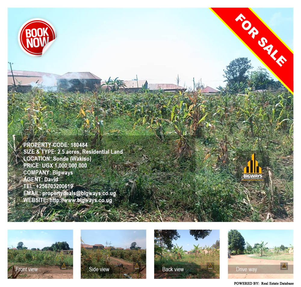 Residential Land  for sale in Sonde Wakiso Uganda, code: 180484