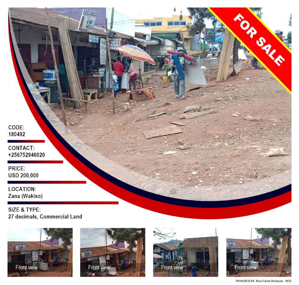 Commercial Land  for sale in Zana Wakiso Uganda, code: 180492