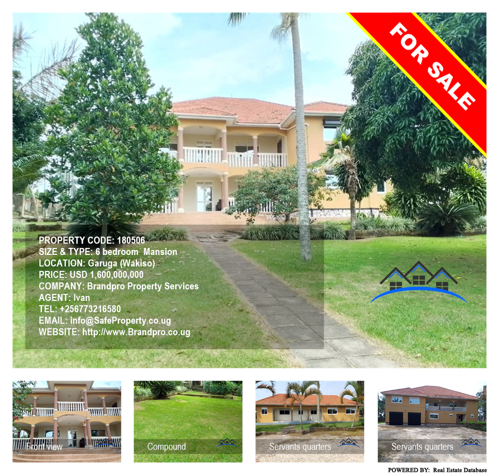 6 bedroom Mansion  for sale in Garuga Wakiso Uganda, code: 180506