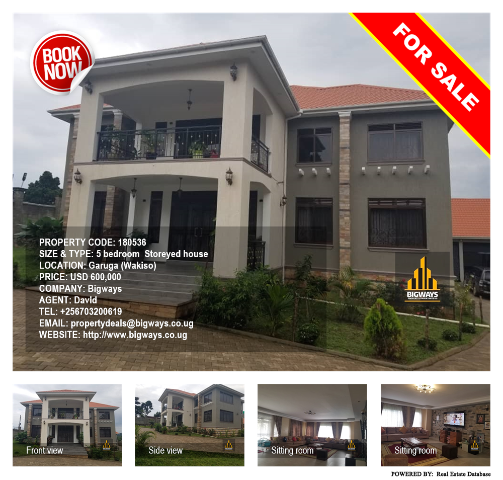 5 bedroom Storeyed house  for sale in Garuga Wakiso Uganda, code: 180536