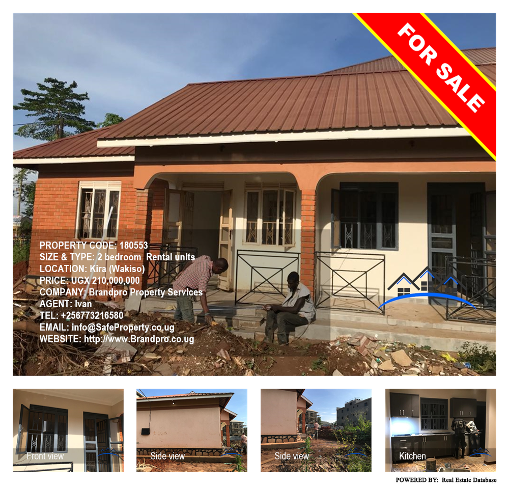 2 bedroom Rental units  for sale in Kira Wakiso Uganda, code: 180553