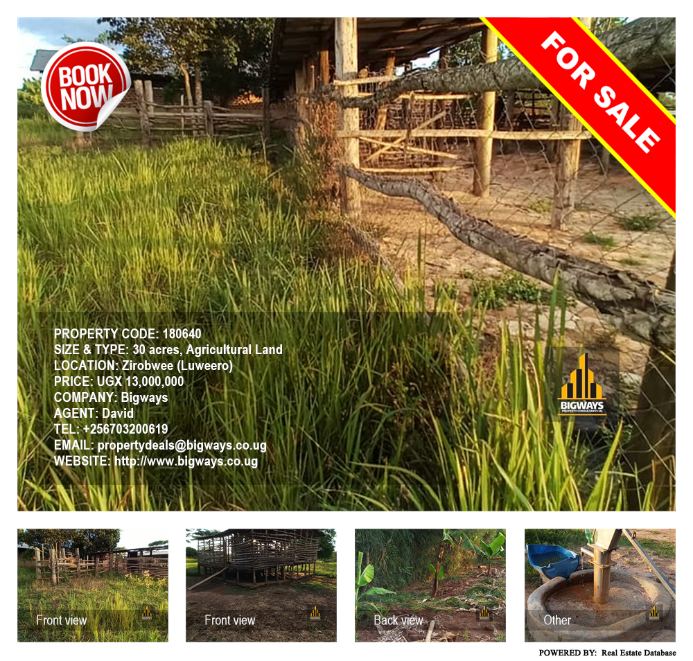 Agricultural Land  for sale in Zirobwee Luweero Uganda, code: 180640