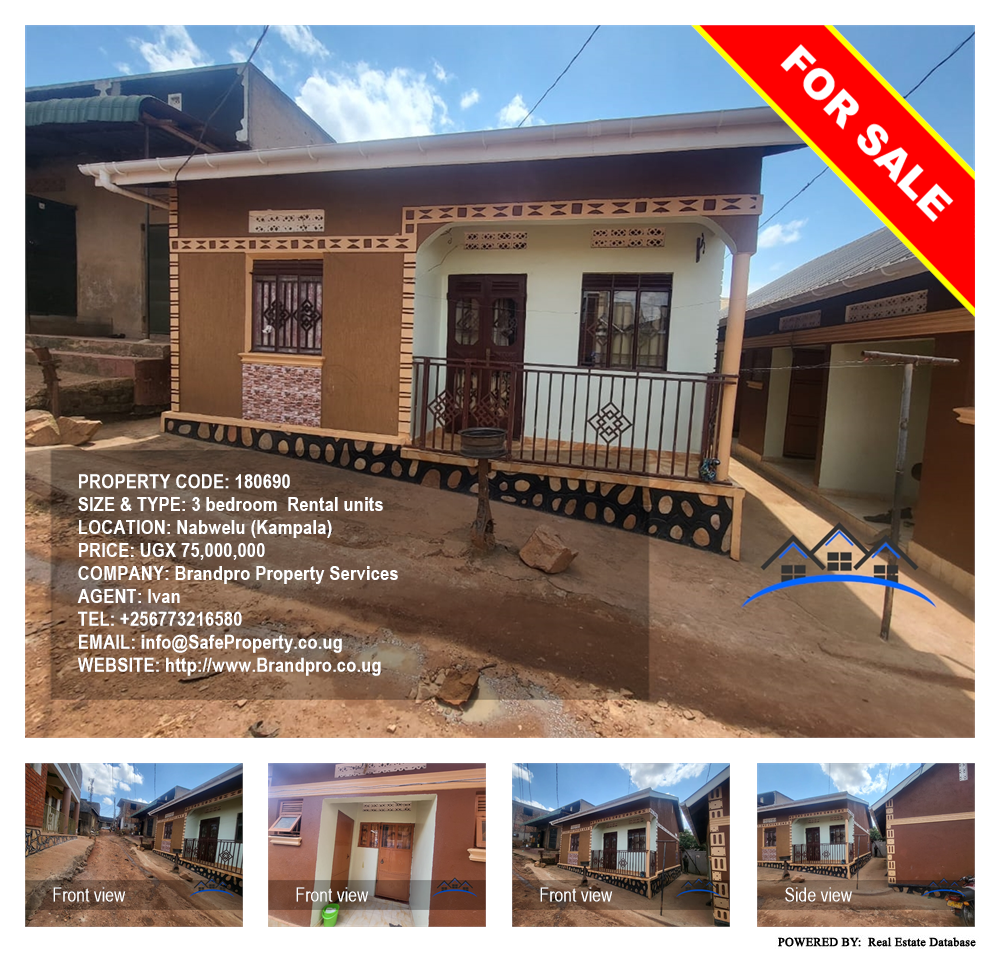 3 bedroom Rental units  for sale in Nabwelu Kampala Uganda, code: 180690