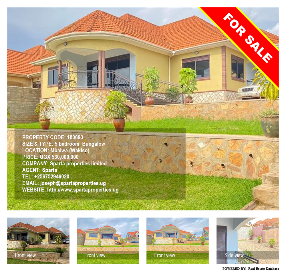 5 bedroom Bungalow  for sale in Mbalwa Wakiso Uganda, code: 180693