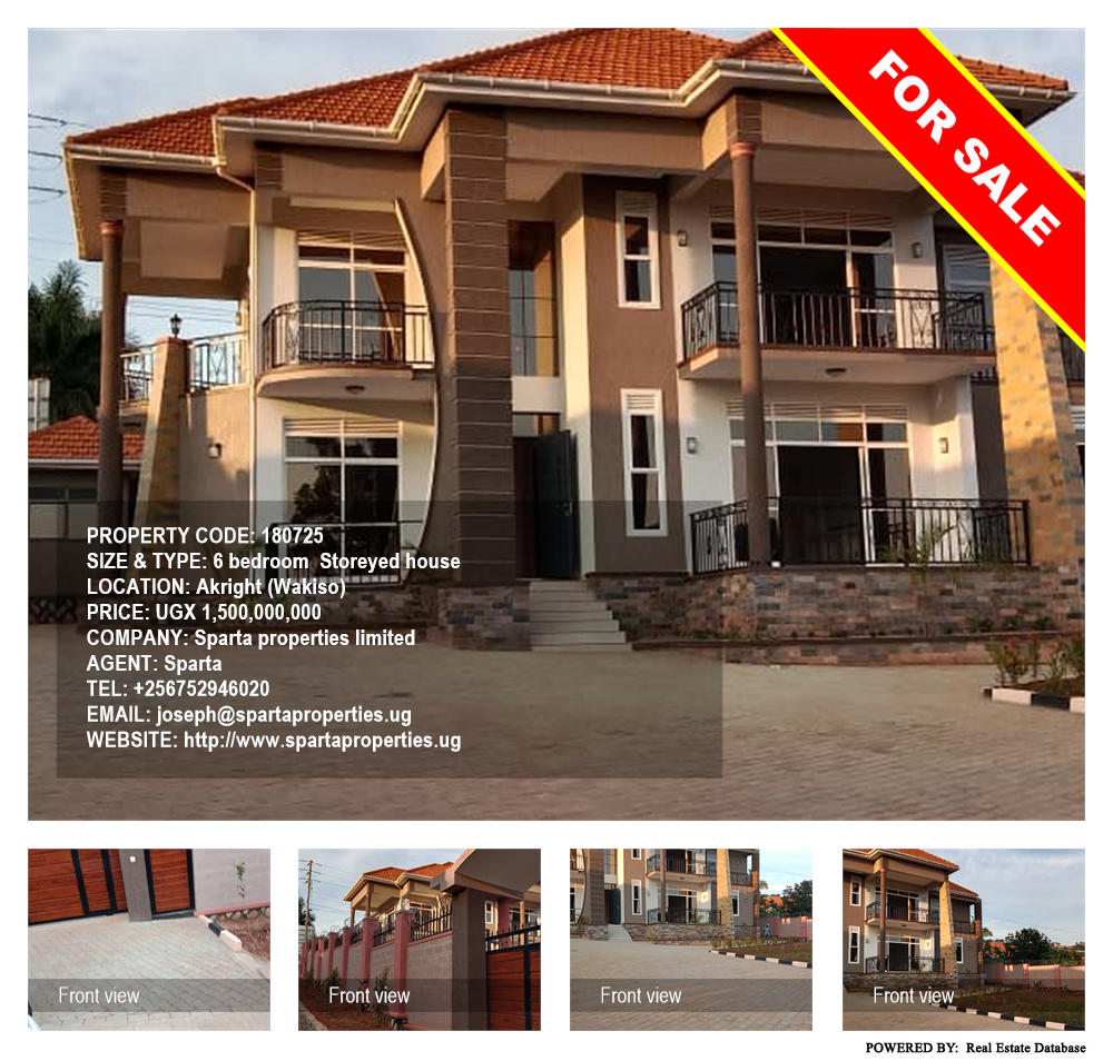 6 bedroom Storeyed house  for sale in Akright Wakiso Uganda, code: 180725