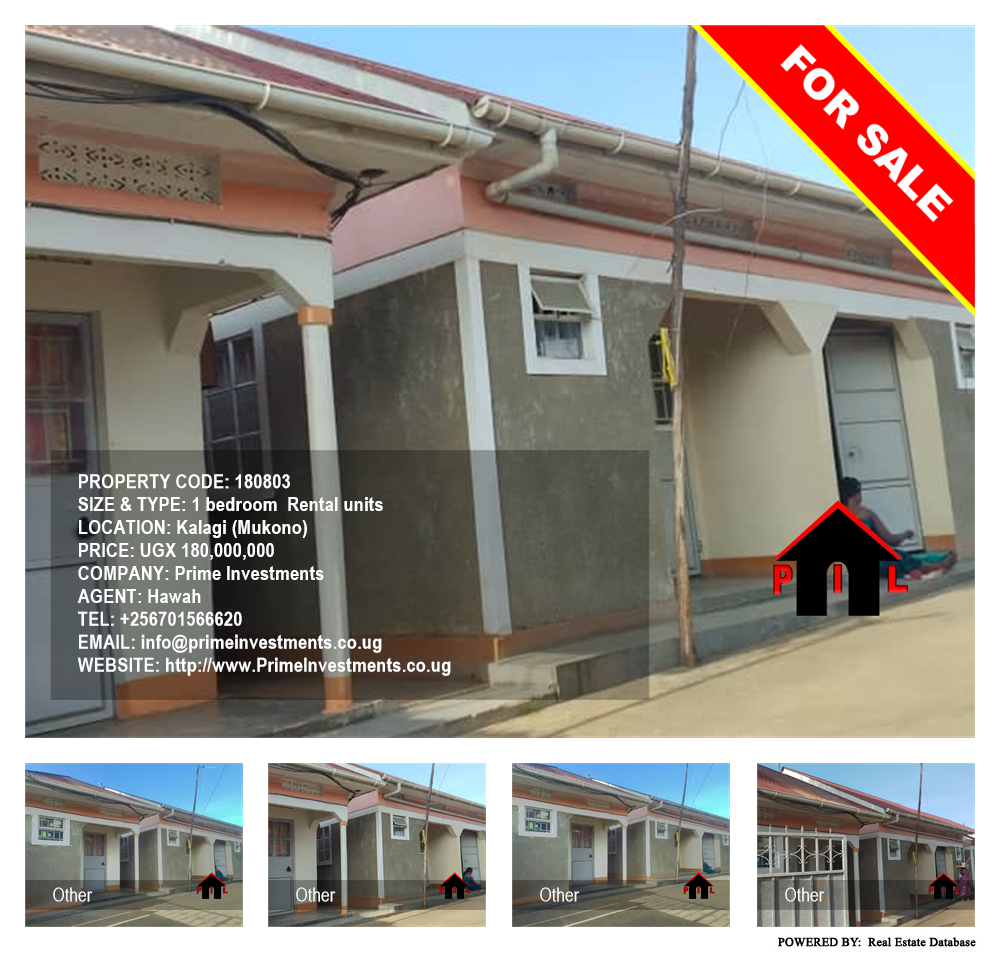 1 bedroom Rental units  for sale in Kalagi Mukono Uganda, code: 180803