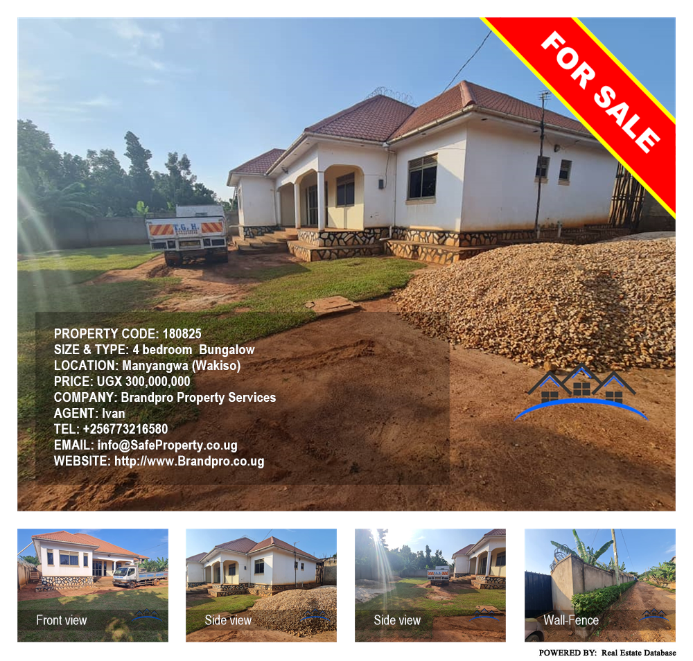 4 bedroom Bungalow  for sale in Manyangwa Wakiso Uganda, code: 180825