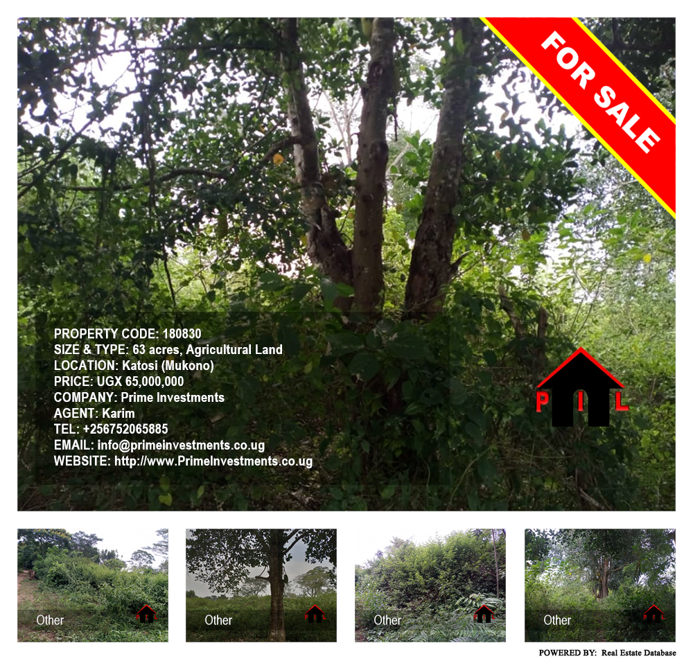 Agricultural Land  for sale in Katosi Mukono Uganda, code: 180830