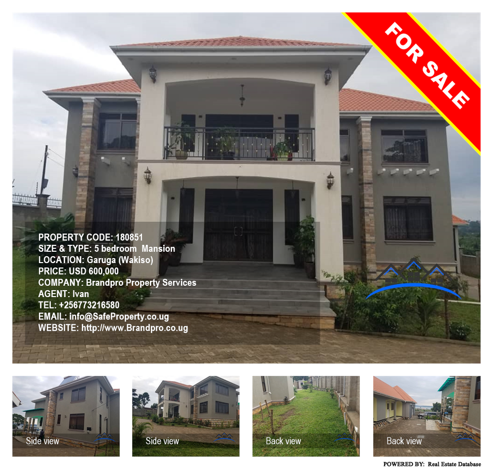 5 bedroom Mansion  for sale in Garuga Wakiso Uganda, code: 180851