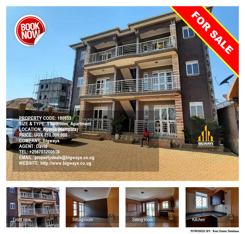1 bedroom Apartment  for sale in Kyanja Kampala Uganda, code: 180853