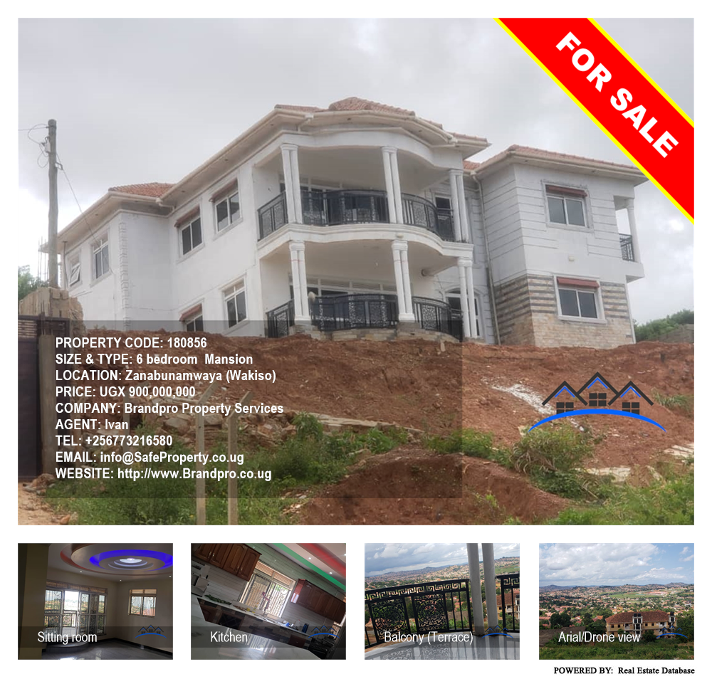 6 bedroom Mansion  for sale in Zanabunamwaya Wakiso Uganda, code: 180856