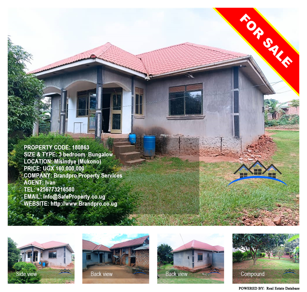 3 bedroom Bungalow  for sale in Misindye Mukono Uganda, code: 180863