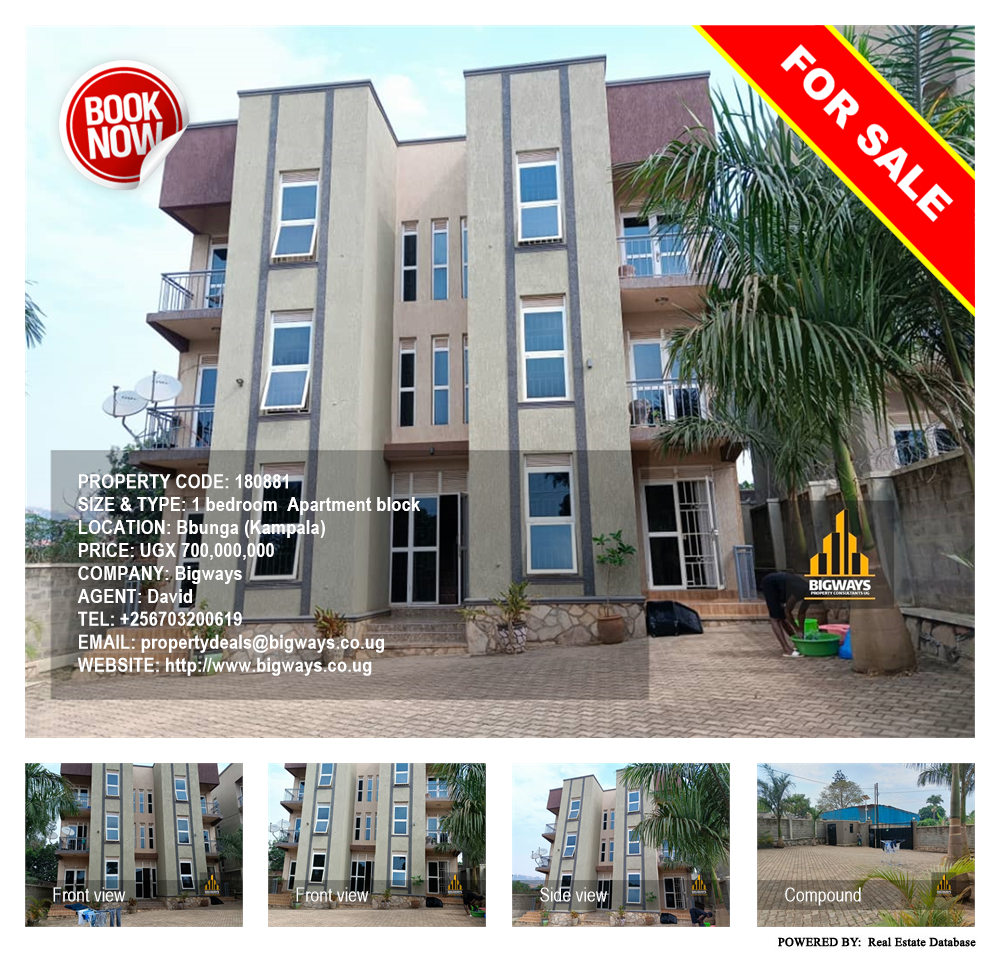 1 bedroom Apartment block  for sale in Bbunga Kampala Uganda, code: 180881