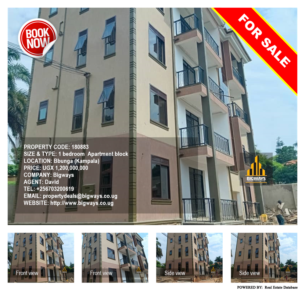 1 bedroom Apartment block  for sale in Bbunga Kampala Uganda, code: 180883