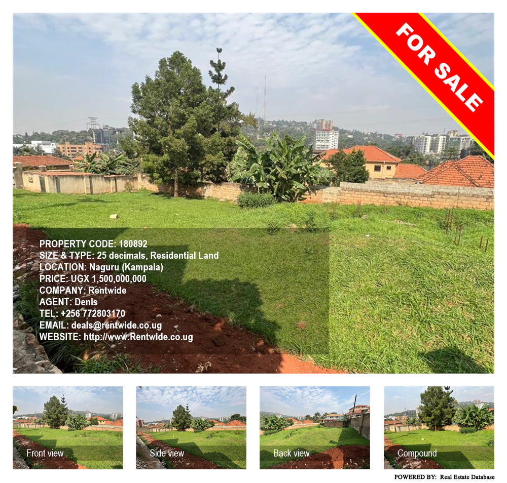 Residential Land  for sale in Naguru Kampala Uganda, code: 180892