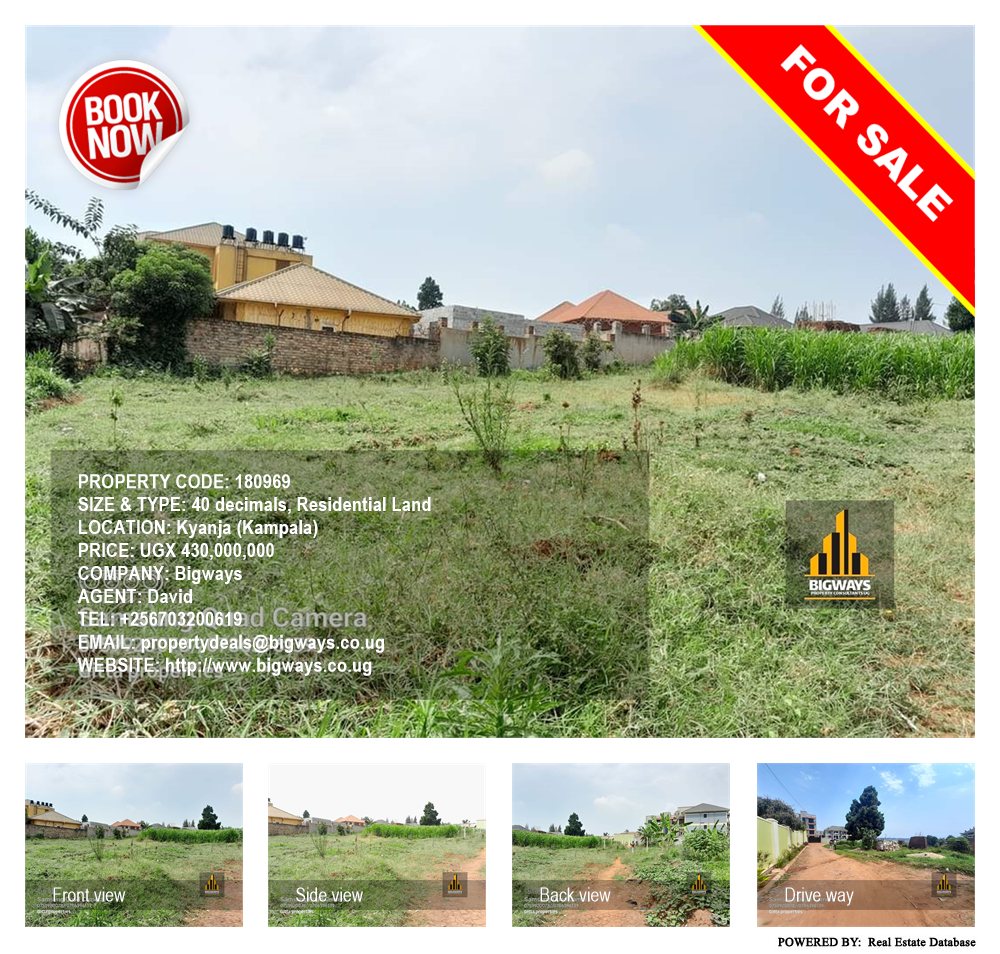 Residential Land  for sale in Kyanja Kampala Uganda, code: 180969