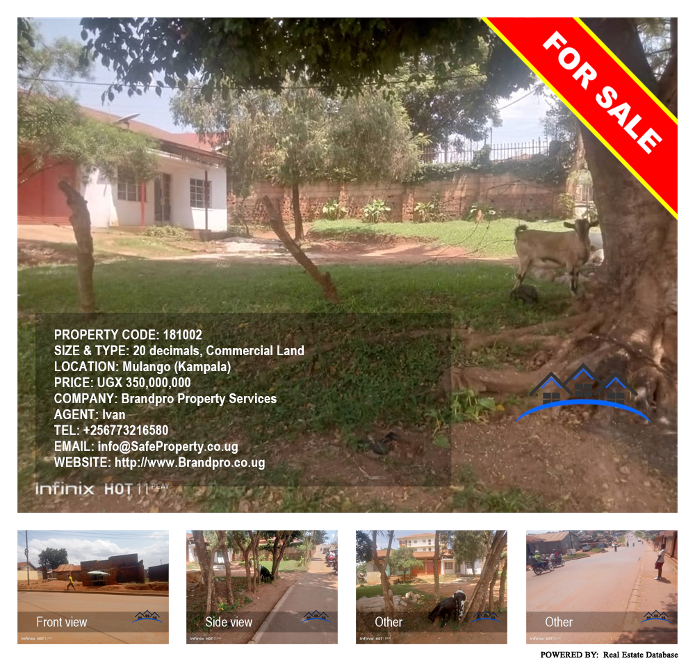 Commercial Land  for sale in Mulango Kampala Uganda, code: 181002