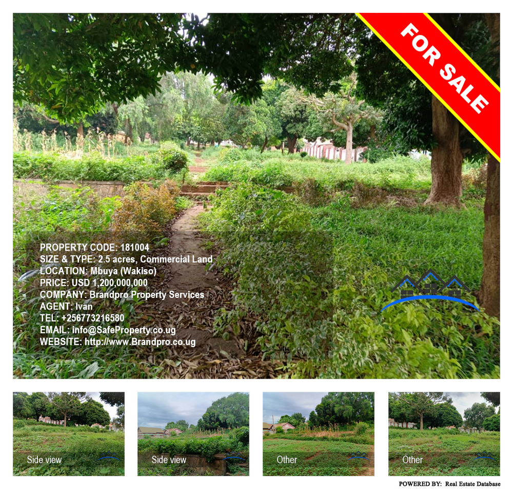 Commercial Land  for sale in Mbuya Wakiso Uganda, code: 181004