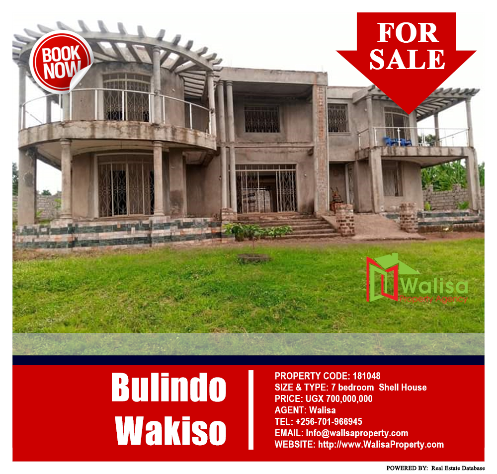 7 bedroom Shell House  for sale in Bulindo Wakiso Uganda, code: 181048