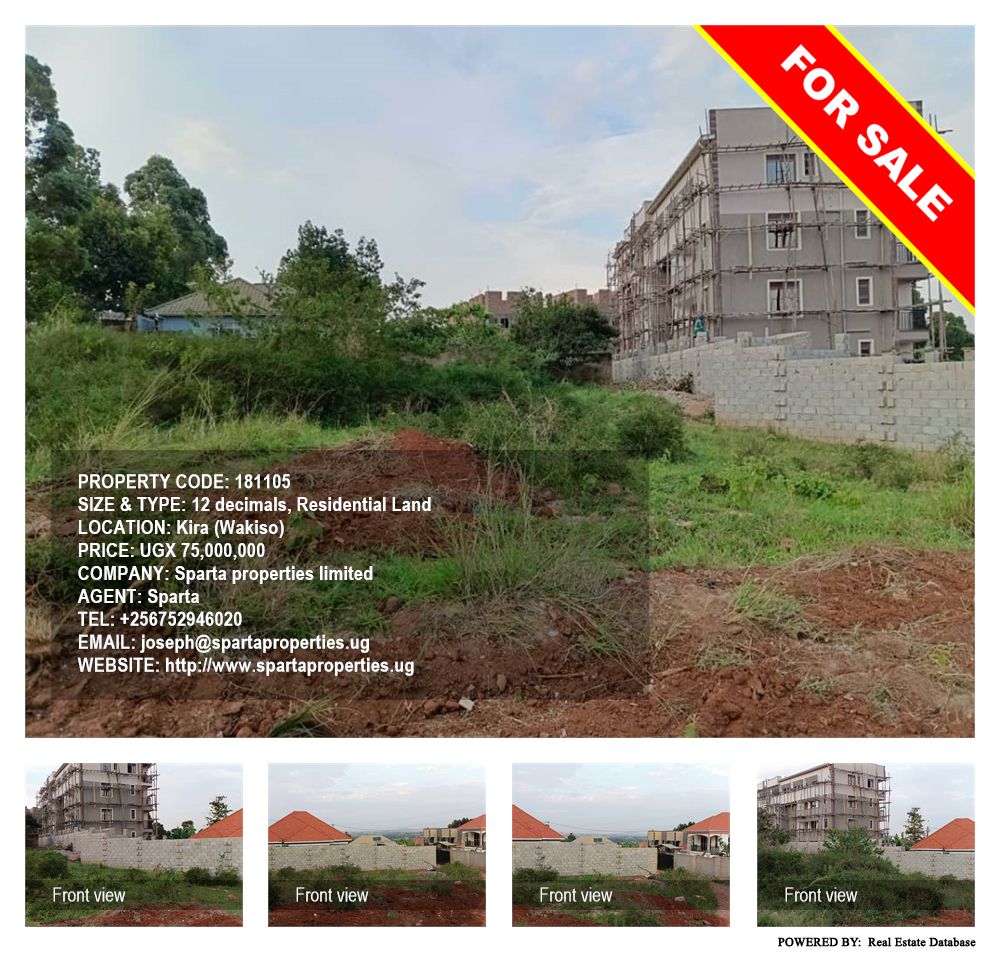 Residential Land  for sale in Kira Wakiso Uganda, code: 181105