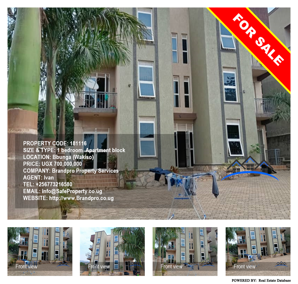 1 bedroom Apartment block  for sale in Bbunga Wakiso Uganda, code: 181116