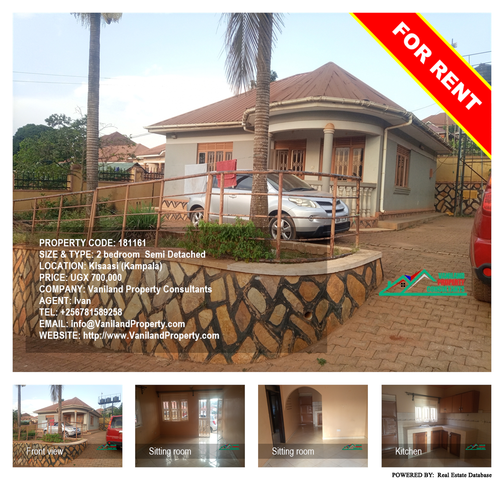 2 bedroom Semi Detached  for rent in Kisaasi Kampala Uganda, code: 181161